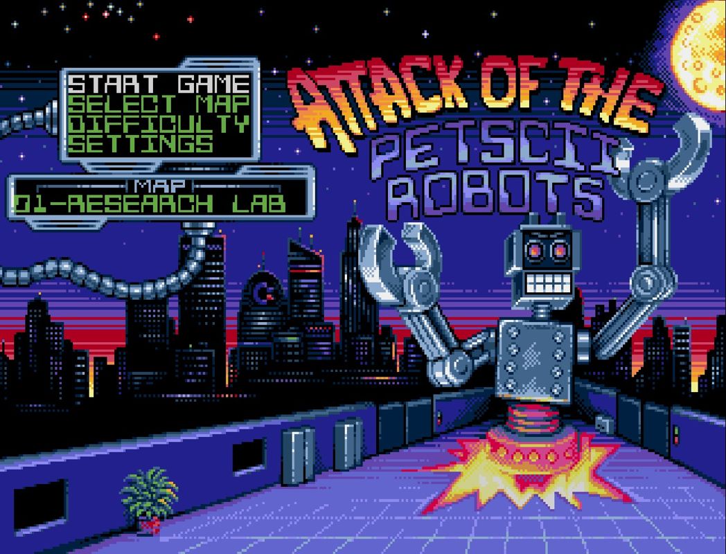 Attack of the PETSCII Robots [Homewbrew] screenshot 2 for Sega Genesis